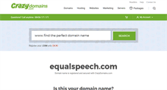 Desktop Screenshot of equalspeech.com