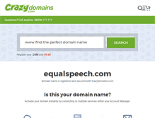 Tablet Screenshot of equalspeech.com